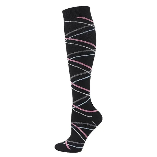 Pink Line Compression Socks