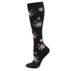 Black Floral Compression Socks