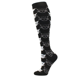 Cat Face Compression Socks