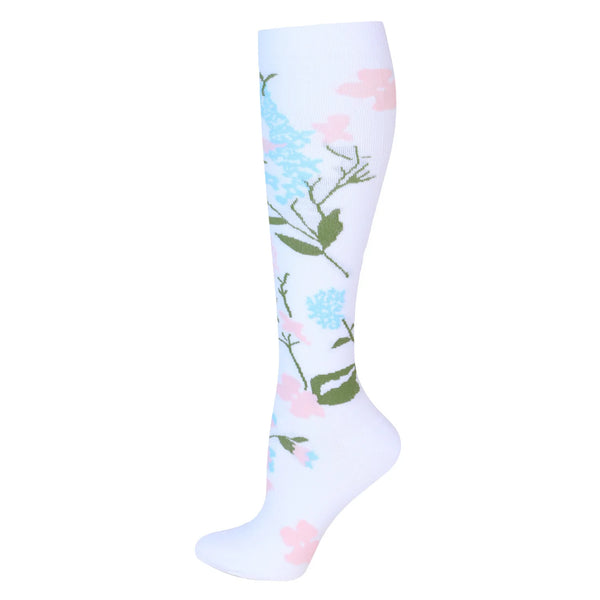Grass White Compression Socks