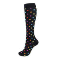 Black Confetti Dot Compression Socks