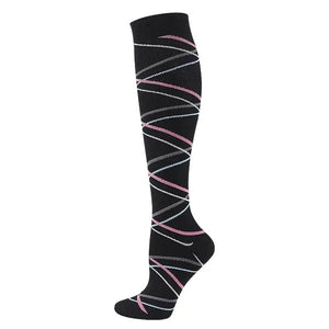 Pink Line Compression Socks