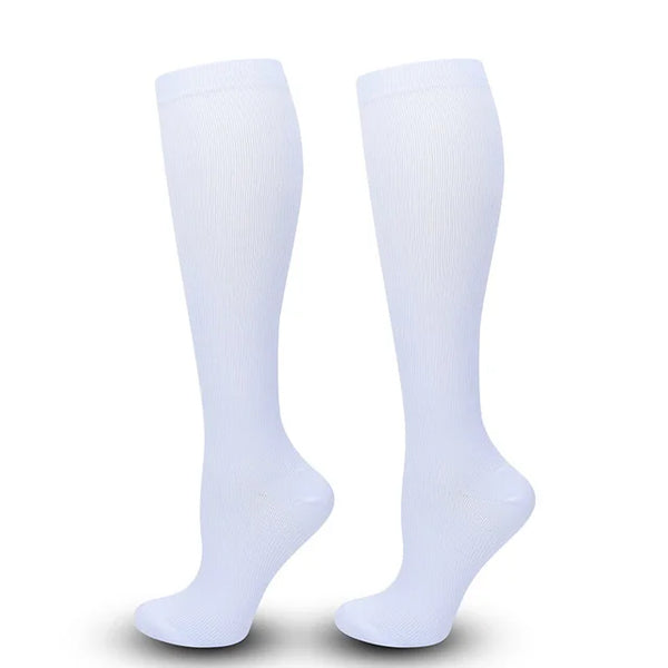 White Compression Socks