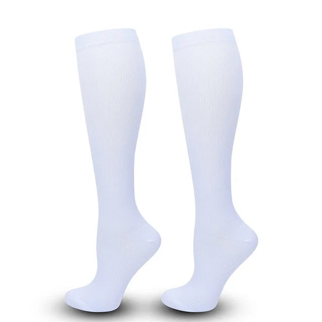 White Compression Socks