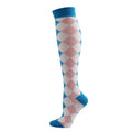 Blue Argyle Compression Socks