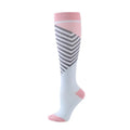 Pink Chevron Compression Socks
