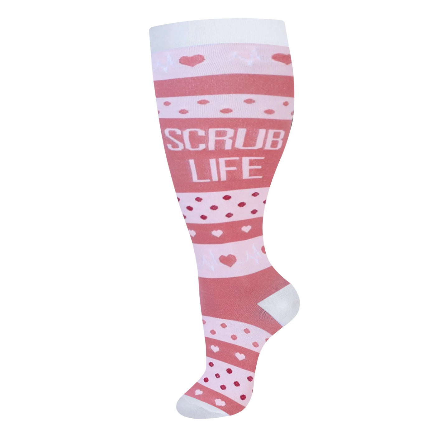 Scrub Life Wide Calf Compression Socks