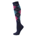 Navy Argyle Compression Socks