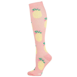 Pink Pineapple Compression Socks