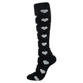 White Heart Compression Socks