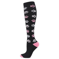 Paw Print Compression Socks