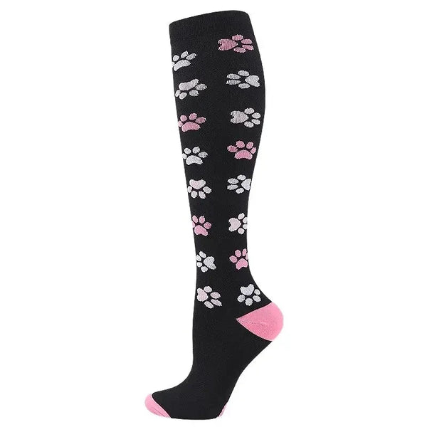 Paw Print Compression Socks