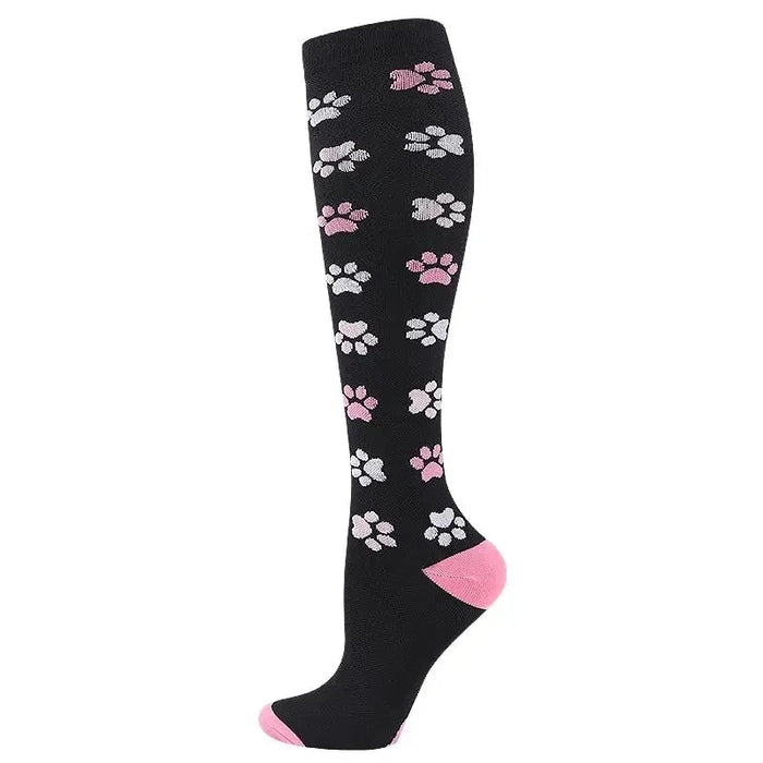 Paw Print Compression Socks