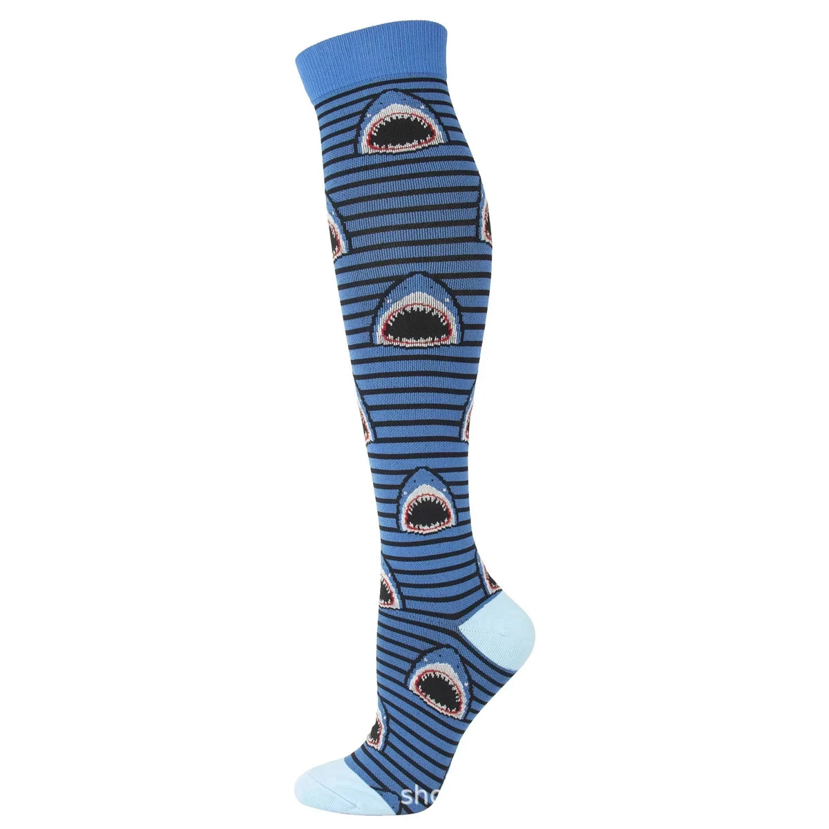 Blue Shark Compression Socks