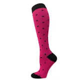 Magenta Polka Dot Compression Socks