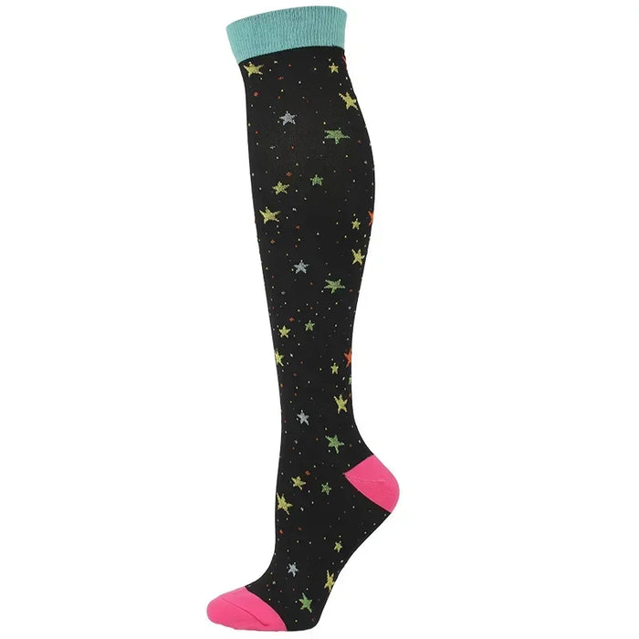 Star Print Compression Socks