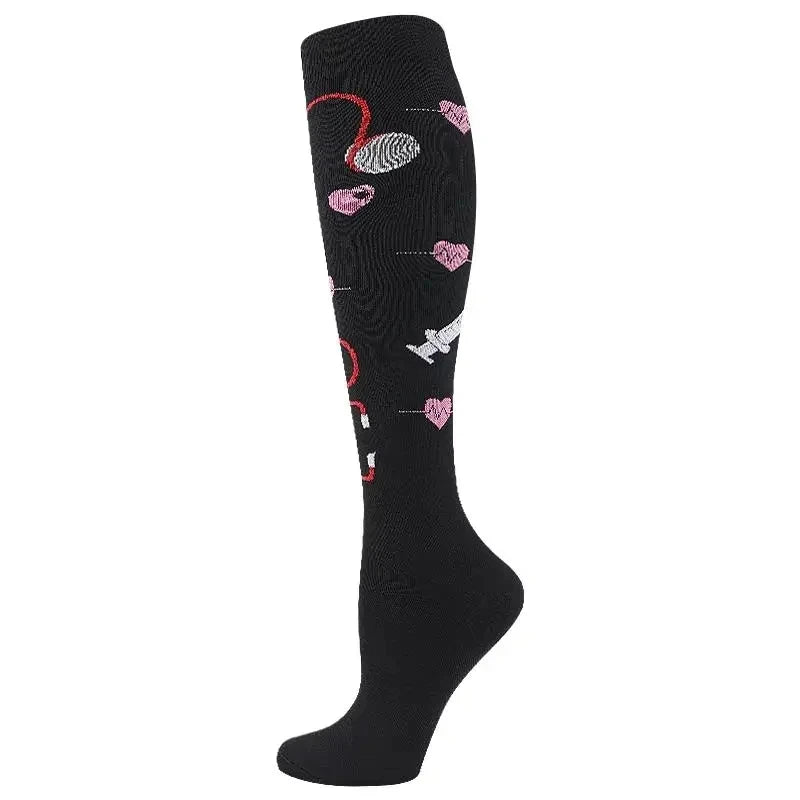 Medical Icon Pink Compression Socks